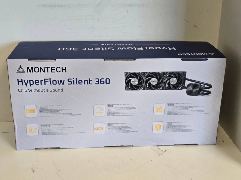 Montech HyperFlow Silent 360mm All in One Liquid CPU Cooling Kit - Black - Image 2 of 3