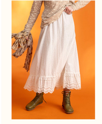 Gudrun Sjöden skirt underskirt, white  size M new lagenlook, Sweden