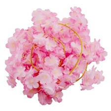 6 ft LED Pink Artificial Cherry Blossom Garland Fairy Lights Wedding Decorations
