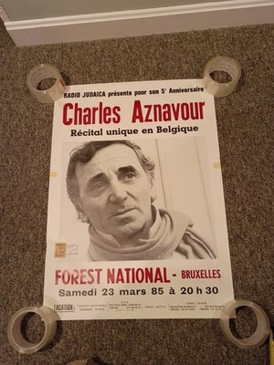 CHARLES AZNAVOUR   mega rare vintageForest National in Brussels, Belgium, 1985