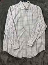 Robert Graham Long Sleeve Button Up Dress Shirt 46/18 34/35