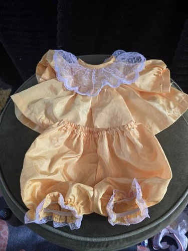 vintage Cabbage patch kid coleco 80s yellow dress and bloomers outfit /set