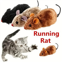 1Pc Funny Lifelike Plush Mouse Running Rat Toy for Cats Dogs Tail Mouse