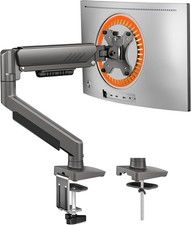 Single Monitor Arm Mount 13-34in 19.8lb VESA 75/100 Gas Spring Clamp Grommet