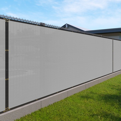 #ad Custom Size Gray 6FT Privacy Fence Screen Commercial Windscreen Mesh Cover $361.59