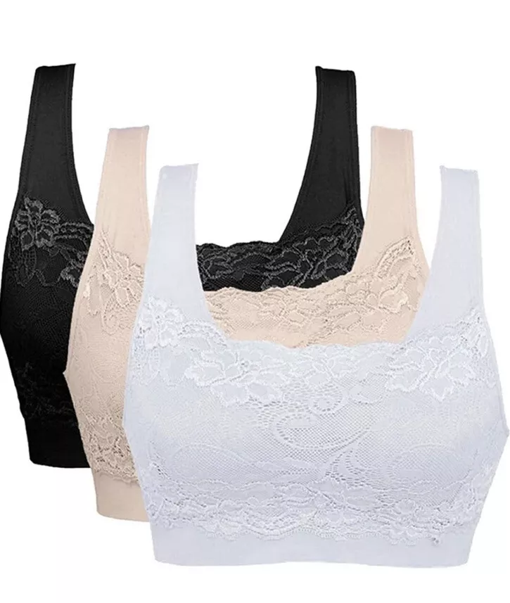 Litthing Women Sports Lace Bra Seamless Comfortable Soft