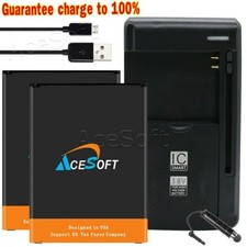 Long Endurance 2x 4670mAh Battery Charger Cable Stylus for LG Stylo 3 LTE L83BL