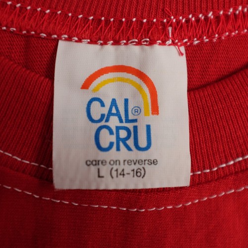 VINTAGE Cal Cru Lot of 2 Youth L Crimson Football-Style Short Sleeve Jerseys - Picture 7 of 8