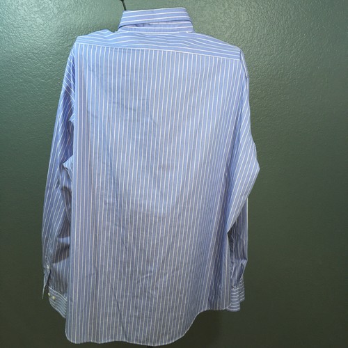 American Living, Men's Striped Long Sleeve Button Down Shirt, Blue, 18 36/37 - Picture 8 of 11