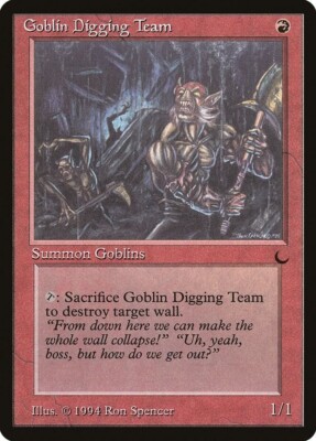 Goblin Digging Team The Dark 1994 NM Near Mint Vintage MTG Magic The Gathering