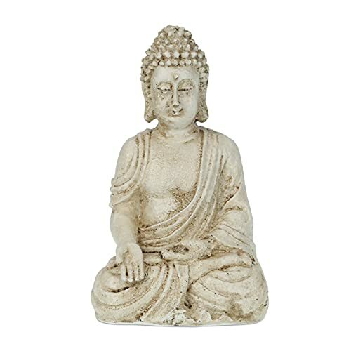 Relaxdays Buddha, Figura da Giardino, Resistente alle Intemperie, Buddha (e7f)