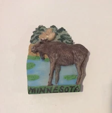 Minnesota Moose Nature Resin Fridge Magnet