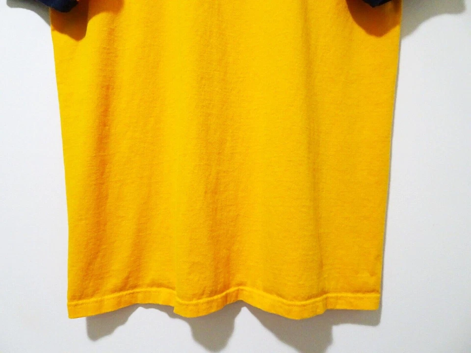 L/XL Vtg 90s Y2K Arizona AOP Yellow Blue Skate Punk Rave Men's Ringer T-Shirt - Image 3 of 4