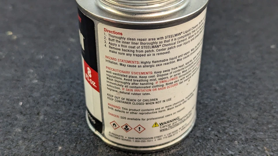 🔥New🔥 Steelman Chemical Vulcanizing Cement 8oz. Tire Repair Sealant G10105 - Image 4 of 4