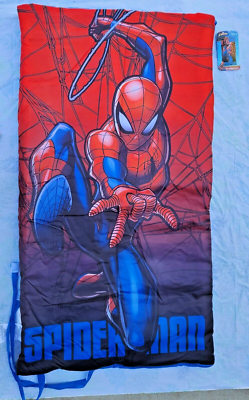 Kids Spiderman Sleeping Slumber Bag Quilted Marvel Super Soft Zipp