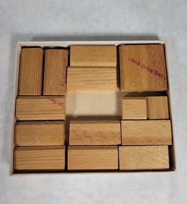 RARE Vintage 1927 Ching-Foo Klotski Wood Sliding Puzzle Complete