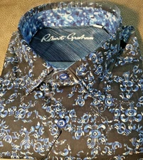NWT Robert Graham men's Size L long sleeve button down shirt Classic Fit