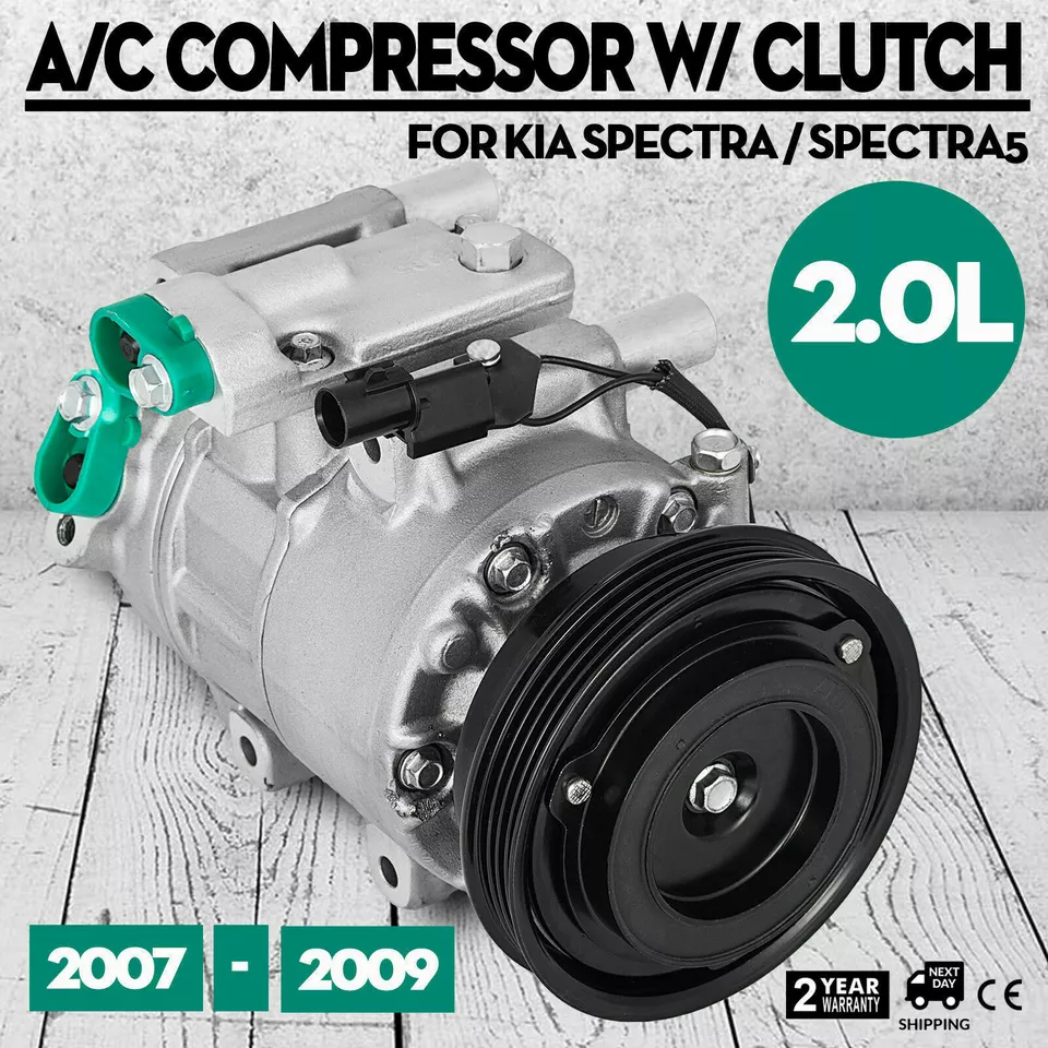 A/C AC Compressor Fits for 2007 2008 2009 Kia Spectra, Spectra5 2.0L CO 10984C - Image 2 of 4