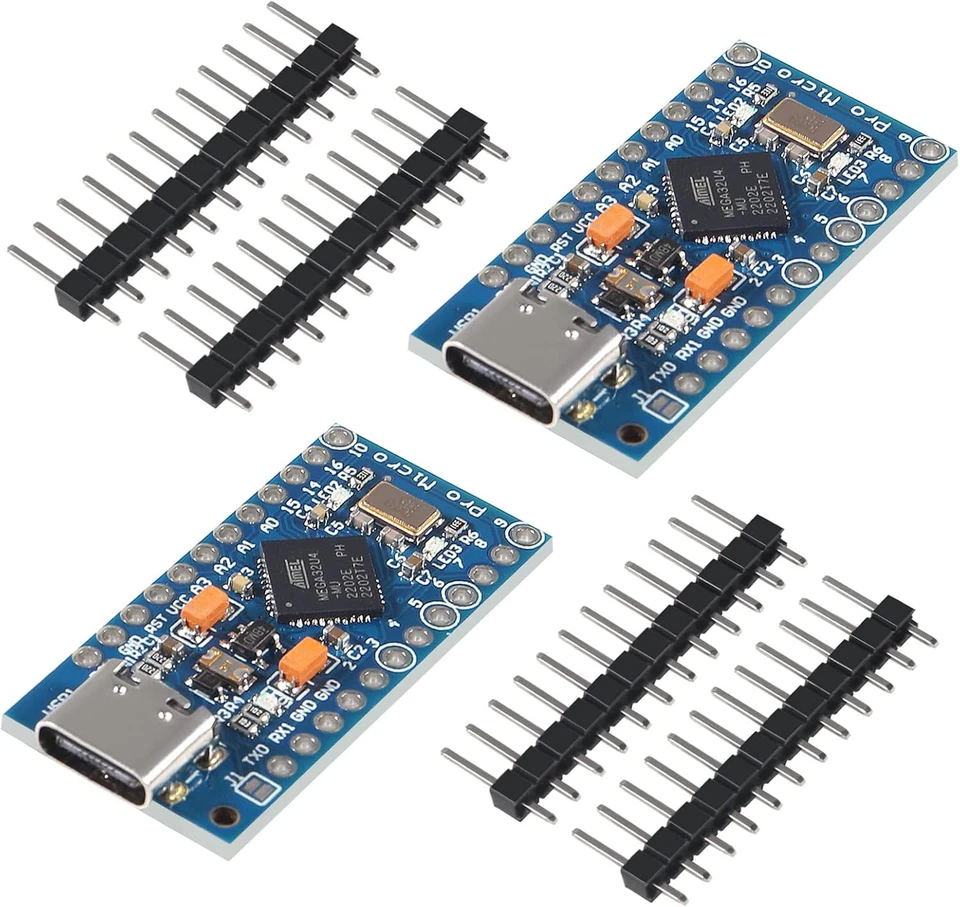 Pro Micro ATMEGA32U4 5V 16MHz Type-C USB  Compatible with Arduino Leonardo - Image 2 of 4