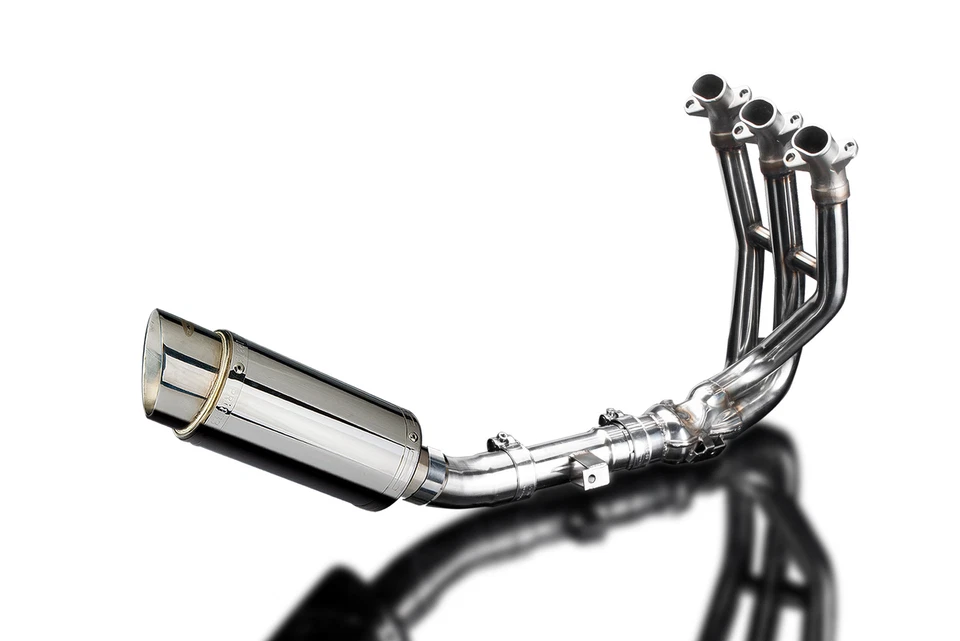 Silenciador redondo de acero inoxidable Triumph Street Triple 675 675R 13-16 escape completo 3-1 8" Foto 2 de 4