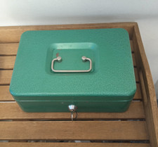 Kassette Geldkassette Metall verschließbar mit Kleingeldablage 25 cm x 18 cm