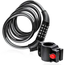 6 Feet 5-Digit Cable Locks High Security Bike Lock Cable with Mounting Bracket