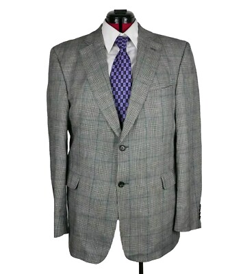 Blazer STRELLSON Sakko 52 Slim Leinen Wolle Premium Line Sommerjacke Grau w.NEU