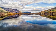 Landscape new zealand nature water reflection mountains Custom Gaming Mat Desk
