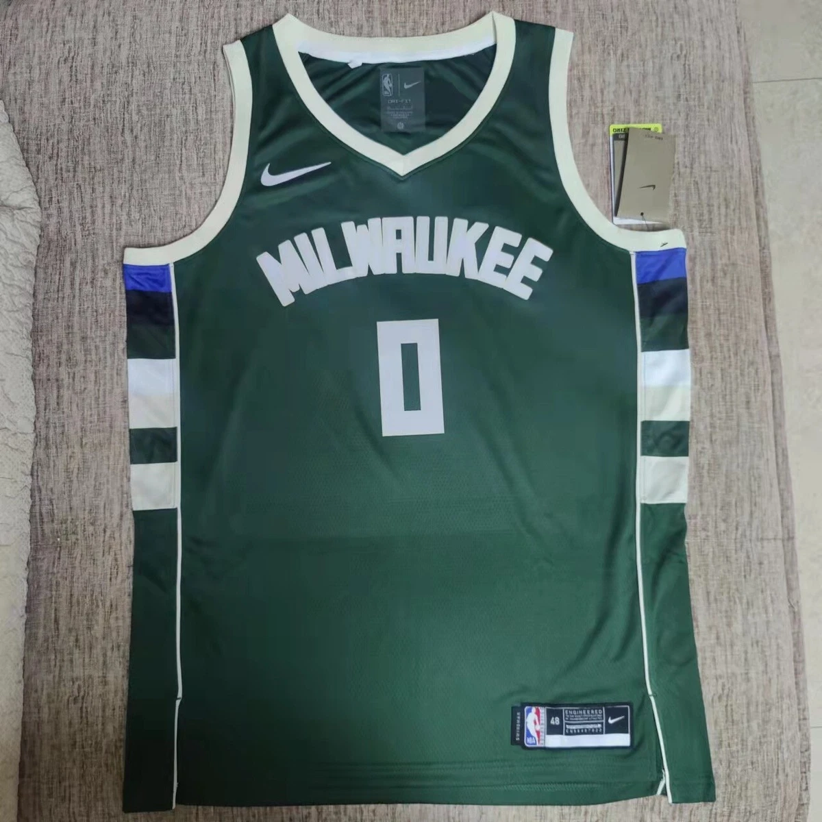 Damian Lillard #0 Men's Milwaukee Bucks Jersey--NWT