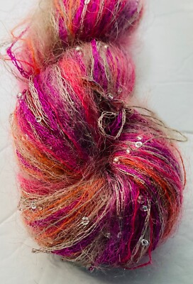Lucci YarnsTiffanyUnit of 1 Pinks/Multi #48Kid Mohair/Beads/SequinsNewDesigner