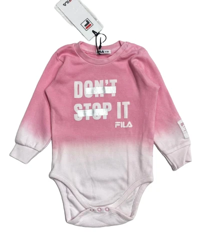 Детский комбинезон FILA с длинным рукавом с алгоритмом монограммой погружной штамп розовые оттенки - Изображение 4 из 4