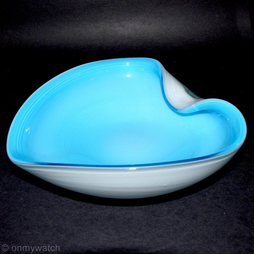 De Colección Belleza MURANO 🇮🇹 BARBINI CIGAR Cenicero Cuenco Plato CORAZÓN Arte GLaSs Italia años 50 - Imagen 7 de 24