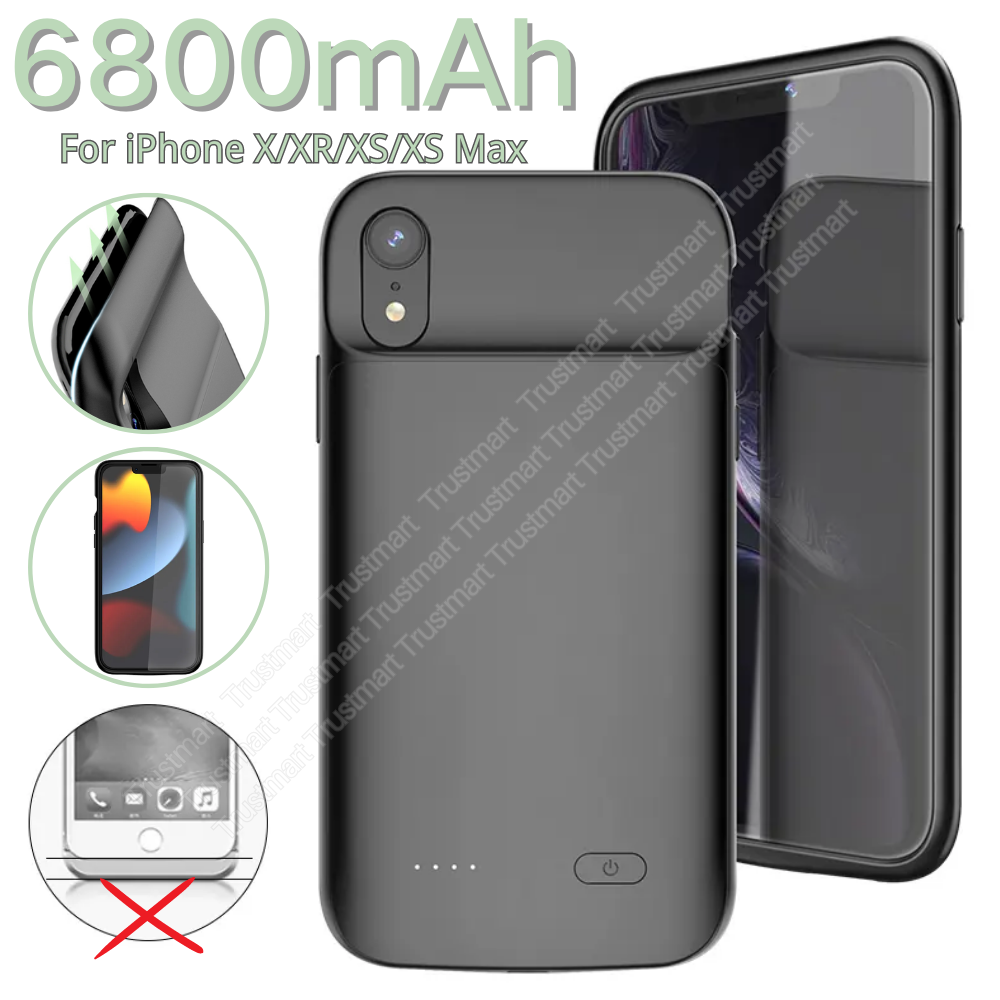 For iPhone X/XR/XSMax Battery Case Charger Charging Power Bank