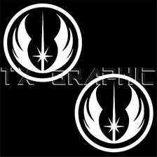 1 SET OF 2, JEDI ORDER SYMBOL DECAL SYMBOL STICKER STAR WARS WINDOW WALL LOGO