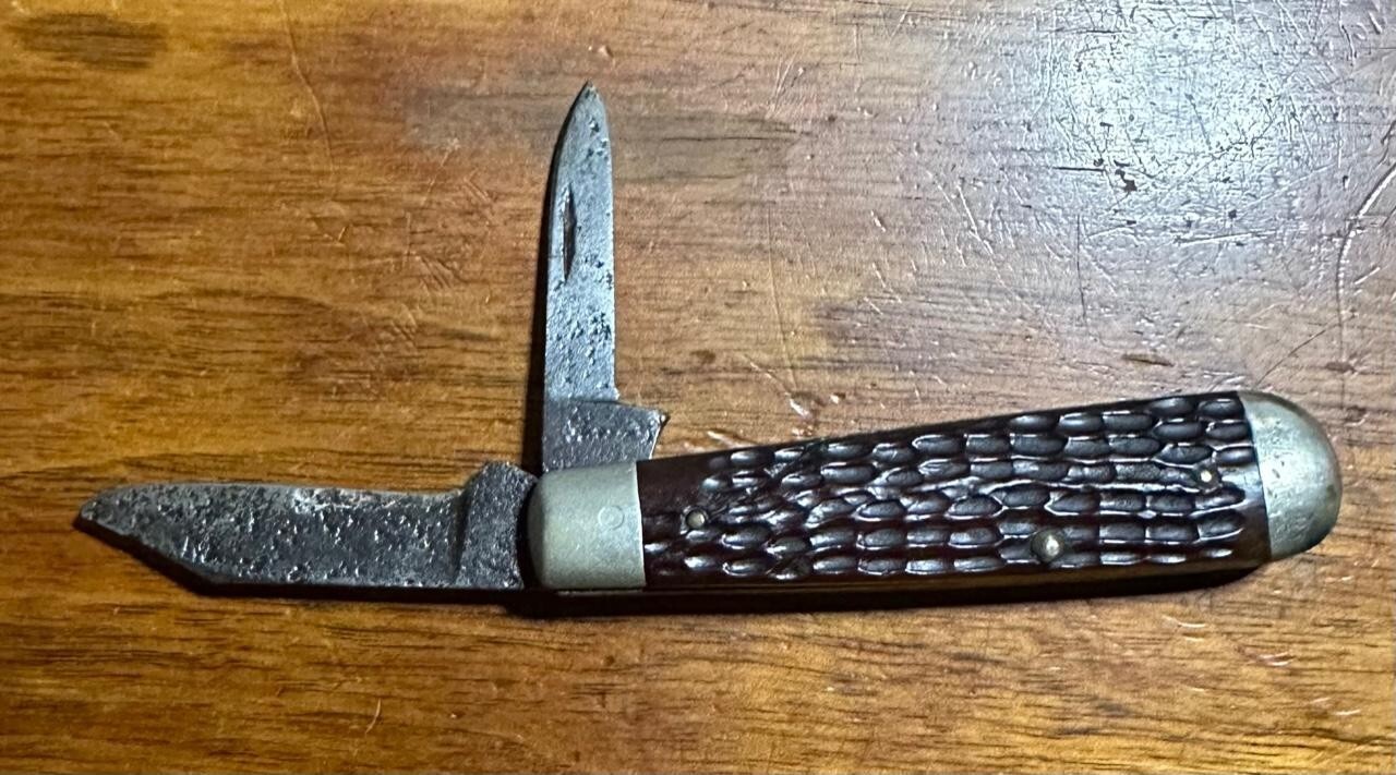 Antique CASE Pocket Knife Pitted Blades Cracked Handle eBay