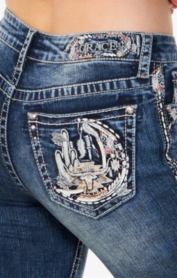 Jeans Grace in LA Bootcut Moon Night EB61596