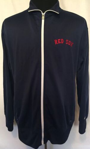 Chaqueta de Pista de los Medias Rojas de Boston para Hombre Extra Grande XL Azul Bordada Majestic MLB - Imagen 2 de 7
