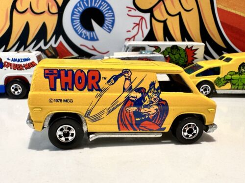 1977 Hot Wheels THOR SUPER VAN THE HEROES LOOSE MINT! yellow Enamel Supervan - Picture 2 of 8