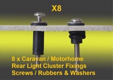 8x Caravan / Motorhome Cavity Rubber Rear Light Fixings Coachman Lunar Swift etc