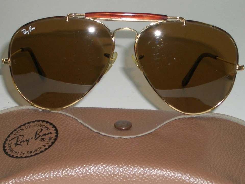 GAFAS DE SOL VINTAGE B&L RAY-BAN B15 COLOR UV CONTRASTE TECNOLOGÍA TORTUGA OUTDOORSMAN II Foto 3 de 4