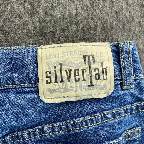 Levis Jeans Girls 8 23x23 Blue SilverTab Mini Mom Stretch Denim Adjustable Waist - Picture 7 of 11