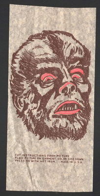 Vintage Universal Monsters The Wolfman T Shirt Transfer Unused W Instructions Ebay