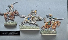 Extremely Fine French Guard Dragoons, c1815.  70mm Scale Flat Tin Figures
