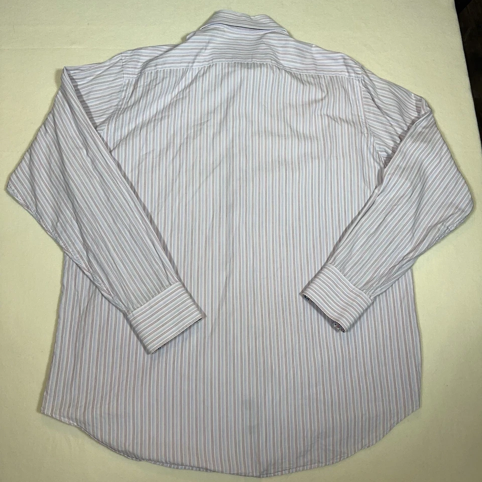 Tailorbyrd Shirt Mens XL Extra Large Striped Business Office Casual Flip Cuff - Image 4 of 4