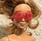 VTG Barbie doll Goggles pink translucent ADJUSTABLE 80's fashion accessory