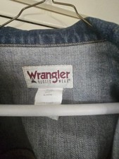 Giacca Wrangler robusta uomo XL blu denim camionista RJK30AN bottoni davanti uomo