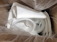 (10) Parker G2PE50-Q Felt Filter Bags, 7" x 31-1/2", Size 2, 50 Micron, 160 GPM