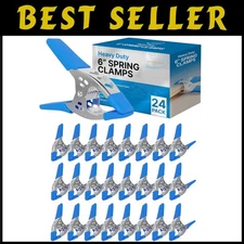 24-Pack 6" Heavy Duty Spring Clamps Blue