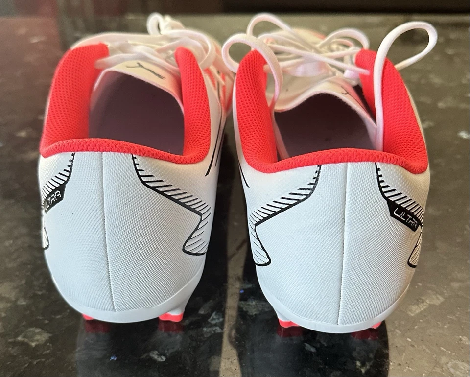 Botas de fútbol Puma Ultra Play para hombre 12 FG/AG 107423 01 blanco fuego botines de fútbol Foto 4 de 4