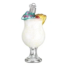 Old World Christmas Pina Colada Glass Tree Ornament 32317 FREE BOX Drink New